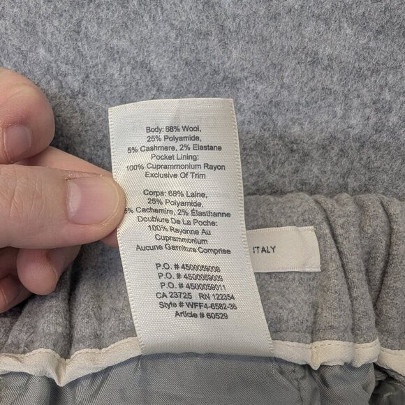 Wilfred Aritzia wool light gray jogger trouser pant elastic office ankle small - Picture 8 of 9